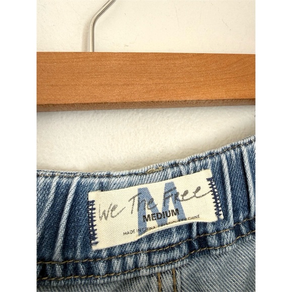 Free People We The Free Clover Wide-Leg Solid Jeans Whimsy Blue - Picture 8 of 9